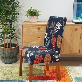 SPRINGRICO Chair Covers for Dining Room Set of 4, Stretch Dining Chair Cover, Washable Spandex Kitchen Parsons Chair Slipcovers, Removable Seat Protector for Home or Party (4 Pack, Garden Wind)