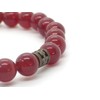 Zen ethnic men's bracelet in red carnelian beads and bronze