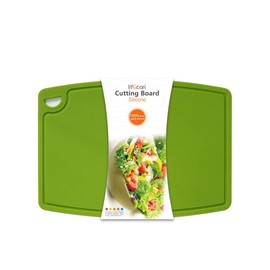Liflicon Extra Large Thick Silicone Cutting Board 14.6'' x 10.43'' Chopping Board Flexible Cutting Mats Dishwasher Safe-Green