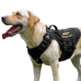 No Pull Dog Harness -Tactical Dog Harness - Breathable mesh, Pet Walking Hiking Training Vest- Dog Harness for Dogs, Service Dog, X-Large, Black