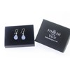 Sterling Silver Tear Drop Earrings Made With Real Forget Me