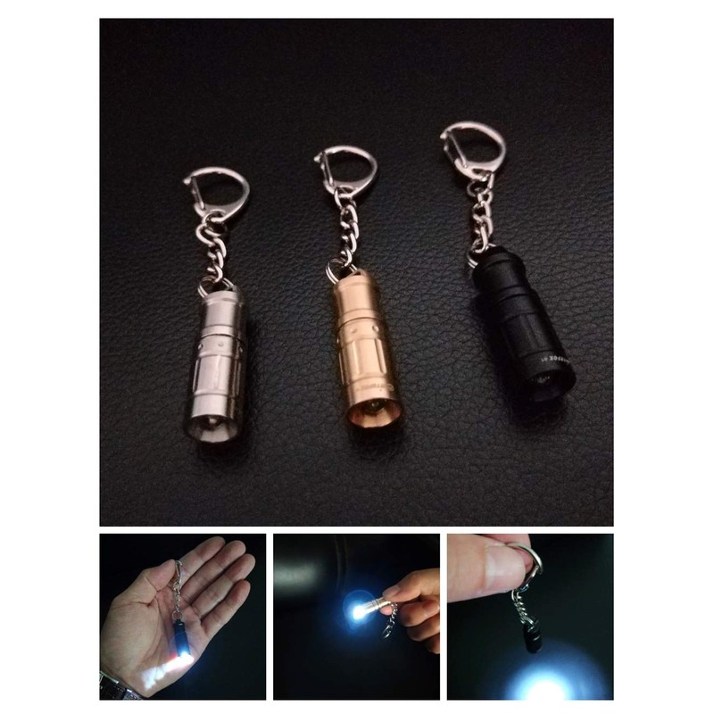 Super Mini Small Tiny Keychain Flashlight, Smallest Bright Key Ring