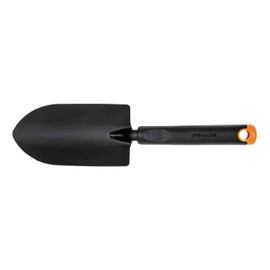 Fiskars Ergo Trowel, for Tough Soil, Length 30cm, Durable Steel Head/Plastic Handle, Black/Orange, 1027017
