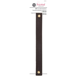 Dritz Home 44309-2 Faux Leather Handle Set, 10-Inch , Brown (2-Pack)