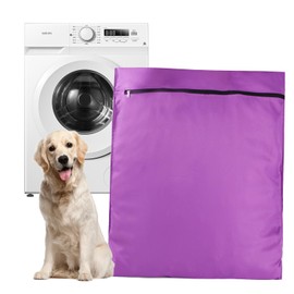 Pet Laundry Bag, Petwear Wash Bag Pet Hair Remove Bag, Stops Pet Hair Blocking the Washing Machine, Large Size Ideal For Dog Cat Horse Rabbit (Purple)