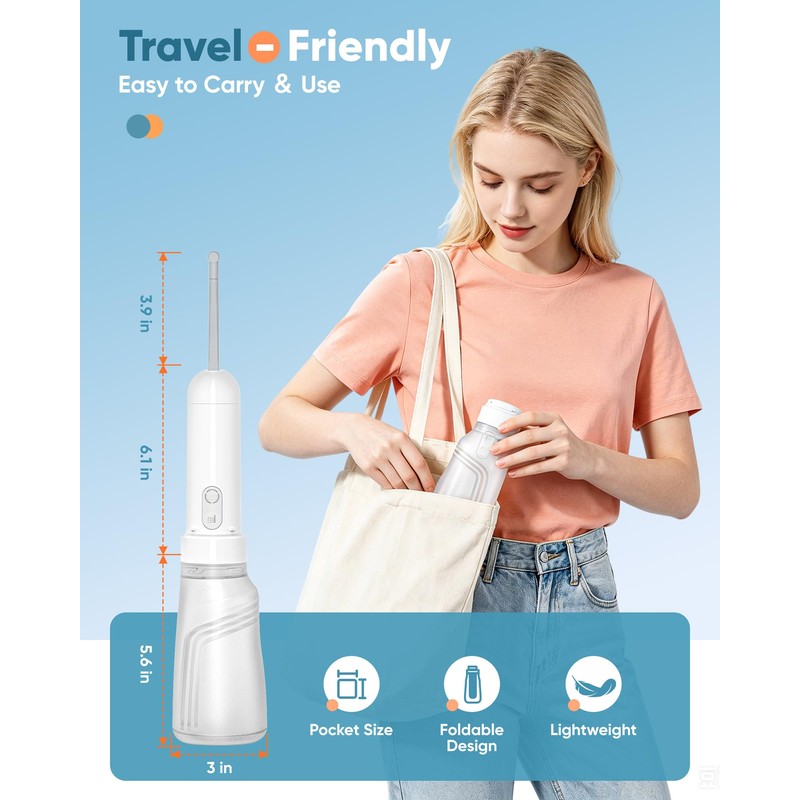 Portable Bidet for Travel, 400ml Portable Electric Travel Bidet Sprayer