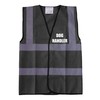 Dog Handler Printed Black Hi Vis Vest/Waistcoat, Security Officer, Security