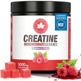 Creatine Gummies (160 Count) NSF Certified Monohydrate with Taurine & B12 5g Raspberry Flavor for Men & Women, 160 gummies, Raspberry / 크레아틴 구미 (160 카운트) NSF 인증 타우린 & B12와 함께 제공되는 모노하이드레이트 5g 라즈베리 맛 남성 및 여성용, 160 gummies, Raspberry