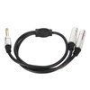 6.35mm Mono Male Plug to Dual 6.35mm Female Jack Cable,