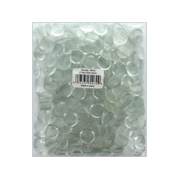 Panacea Decorative Bulk Deco Glass Gems 4.4lb Clear