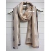 GFM® Pashmina Style Scarf - Feather - Creamy Gold -