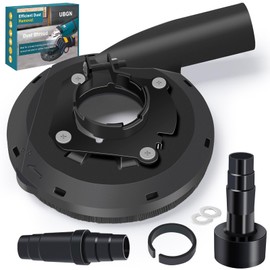 Dust Shroud for Angle Grinder 4.5 inch and 5 inch, Grinding Dust Collector with 3Pcs Hose Adapters 1 1/4 inch to 1 3/4 inch to 2 2/5 inch