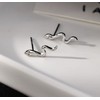 Unbranded 925 Sterling Silver Post Snake Stud Earrings, Serpent Aretes