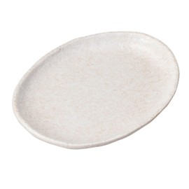Someho Kiln 322-15-013 Dish, Dew, Oval Plate, White, 6.4 x 4.7 x 0.7 inches (16.3 x 12 x 1.8 cm)