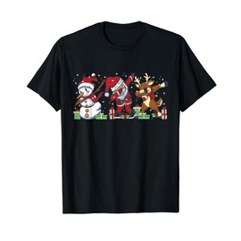 Dabbing Santa Christmas Gifts Santa T-Shirt, black