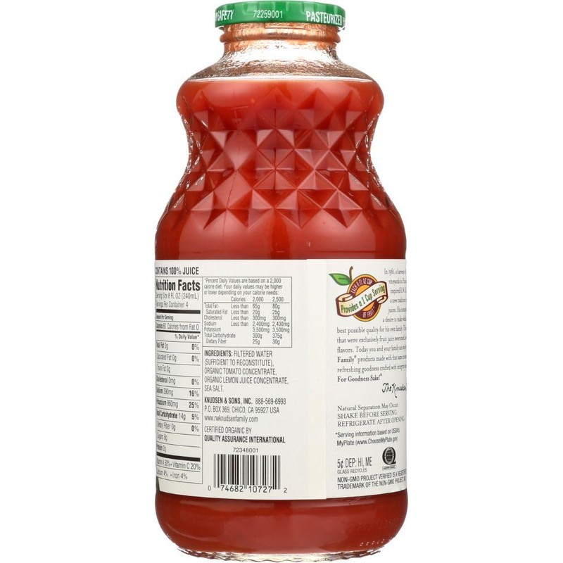 Knudsen Organic Tomato Juice, 32 Ounce - 6 per case.