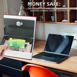 BuchSafe with Combination Lock, Book Safe Dictionary with Secret Hide, Security Box, Lockable Cash Box in Dictionary Shape, Book Safe for Storing Money