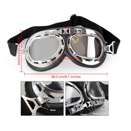 Cosplay Goggles Steampunk Motorcycle Goggles Costume Retro Pilot Style Goggles