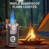 MEIRUBY 5-in-1 Butane Torch Lighter, Refillable Jet Flame Cigar Lighter