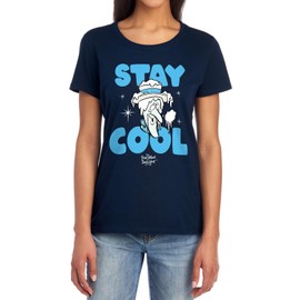 Popfunk The Year Without Santa Claus Stay Cool Women's T Shirt, Navy, X-Large