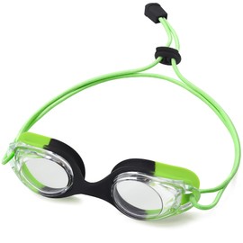 Vvinca Kids Swim Goggles with Bungee Strap No Leaking Anti Fog Toddler Goggles with Quick Adjust Ages 3-14