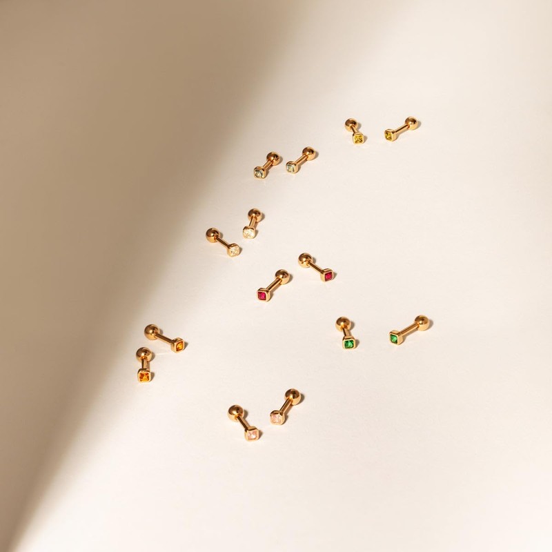 Gold Earrings for Women Trendy 14K Gold Plated Stud Earrings