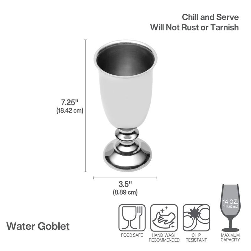 Wilton Armetale Wine Goblet , silver -, 1 Count (Pack