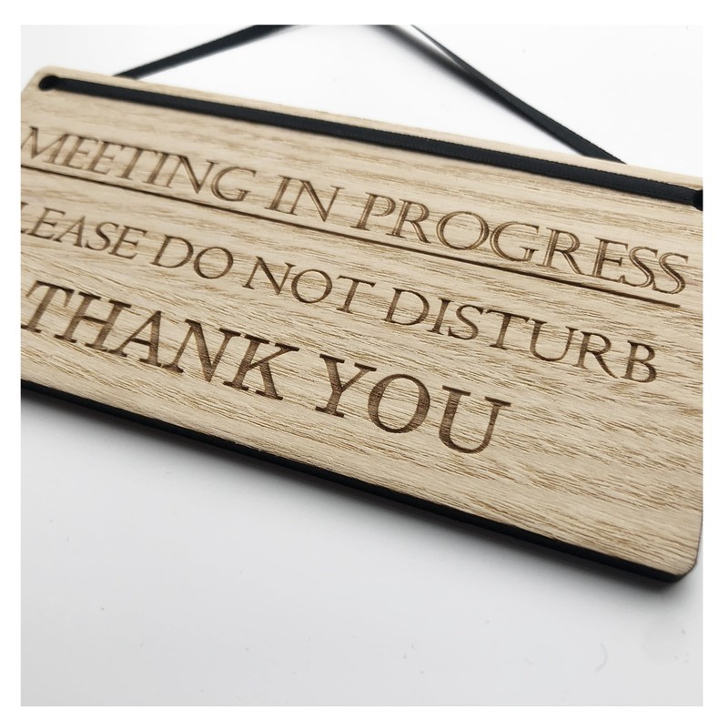 Meeting In Progress - Please Do Not Disturb Door Sign,