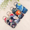 BKBKAAK 4 Pcs Art Lipstick Sleeves Holder Keychain, Elastic Fabric