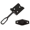 2X Black 75mm Wire Hasp & Staple Latch/Lock for Cupboards/Hutches/Cages/Sheds