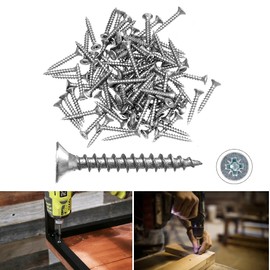 TERF® Multi Purpose Screws 5.0 X 35mm Pozi Flat Double Countersunk Zinc Screws For PVCu Wooden Timber Chipboard MDF and other similar types Screw Size 5.0 X 35mm - Pack of 100