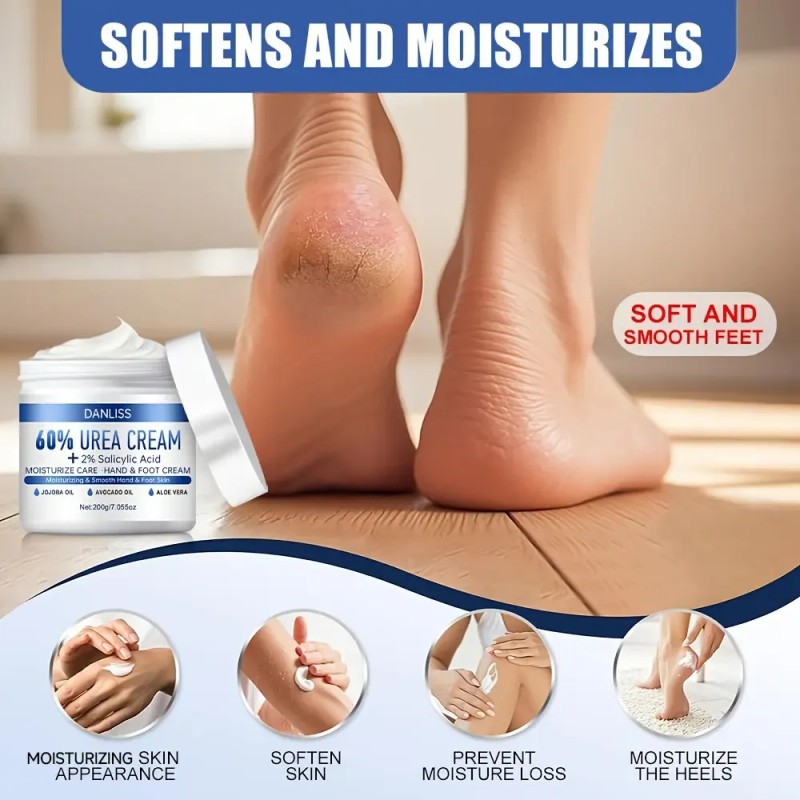 Crema Urea 60% Pies Y Manos - No Grasa, Absorción