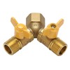 G1/2 Brass Garden Irrigation 2 Way Y Hose Splitter Double
