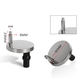 1 Pair Universal Toilet Seat Hinge Bolt Screw for Top Mount Toilet Seat Hinges, Quick Release Hinges Fixing Bolt Expansion Screw Cover Buckle for Toilet Seat Parts Replacement (One Buckle)