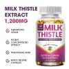 1200MG Milk Thistle (Silymarin) 120 Capsules Dandelion Root Extract Liver