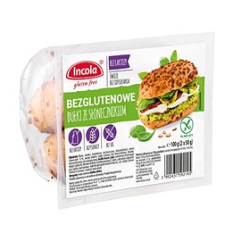 Gluten-Free Baked Goods Hot Dog, Hamburger, Bagel, Rolls, Pita, FitBuns Lactose Free Wheat Flour Free (Sunflowers (100 g: 2 x 50 g))