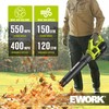 Cordless Leaf Blower 20V Powerful Electric Leaf Blower with 2x4.0Ah