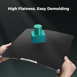 Creality Ender 5 Max Epoxy Resin Build Plate, 415×430mm Epoxy Resin Build Plate, Double-Sided Textured Spring Steel Platform, Flexible Durable Heat-Resistant Print Surface for 3D Printers