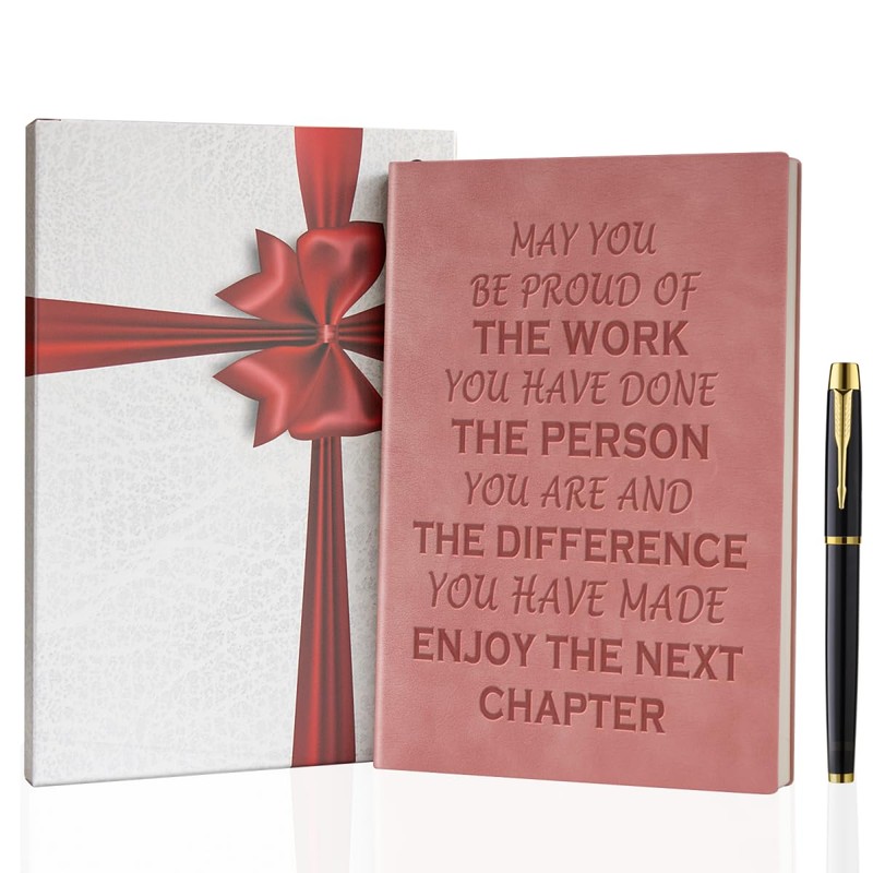 Filten Coworker Leaving Gifts for Women Men Leather Journal Notebook