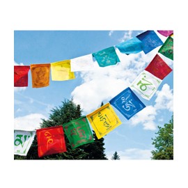 Cotton Tibetan Prayer Flags 8 Lucky Symbols, 0.8 m