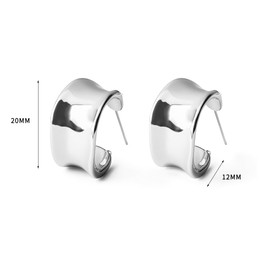 Sodaray Chunky Earrings for Women, 14K Gold/Silver Plated Stud Earring Statement Trendy Jewelry Gifts