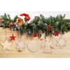 KAHEIGN 80Pcs Wooden Christmas Ornaments, Lantern Snowflake Angel Star Shape