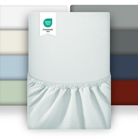 puredown® Fitted Sheet 120 x 200 cm Microfibre Bed Sheet for, Mattress Height up to 25 cm, Comfortable Breathable Fitted Sheets Bed Linen, Oeko-Tex Certified