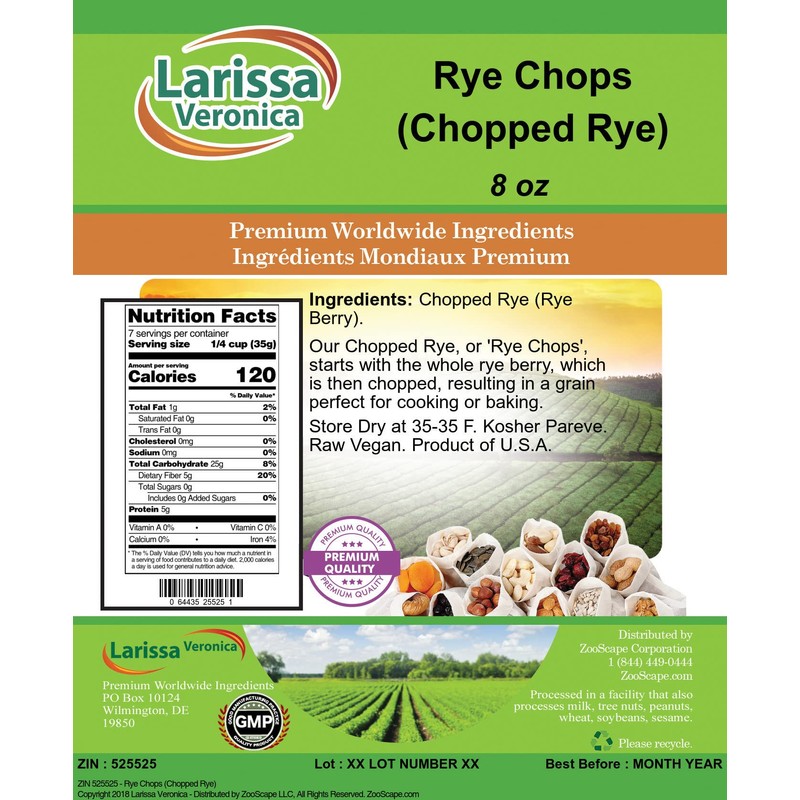 Rye Chops (Chopped Rye) (8 oz, ZIN: 525525) - 2