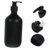 WOONEKY 2pcs Refillable Plastic Soap Dispenser Pump Bottles Black Matte