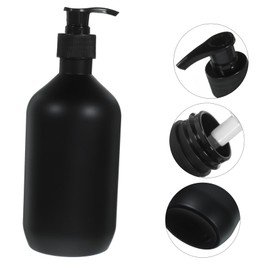 WOONEKY 2pcs Refillable Plastic Soap Dispenser Pump Bottles Black Matte Lotion Container for Hand and Dish Soap Convenient for Home and Travel