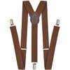 trilece Brown Suspenders for Men - Adjustable Size Elastic 1