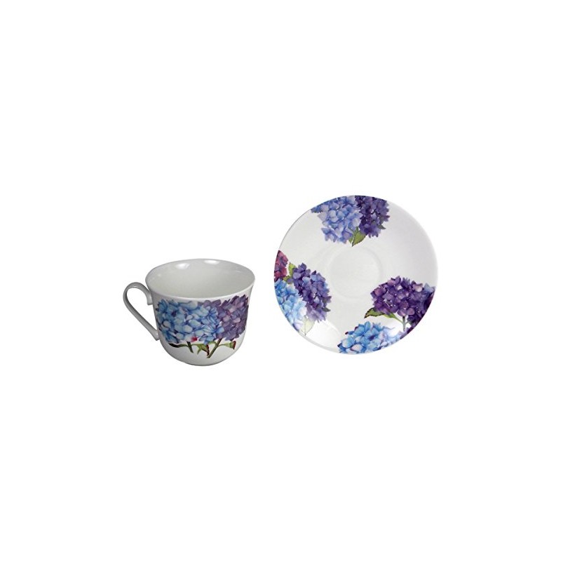 Roy Kirkham Jumbo Breakfast Tea Cup and Saucer in Hydrangea