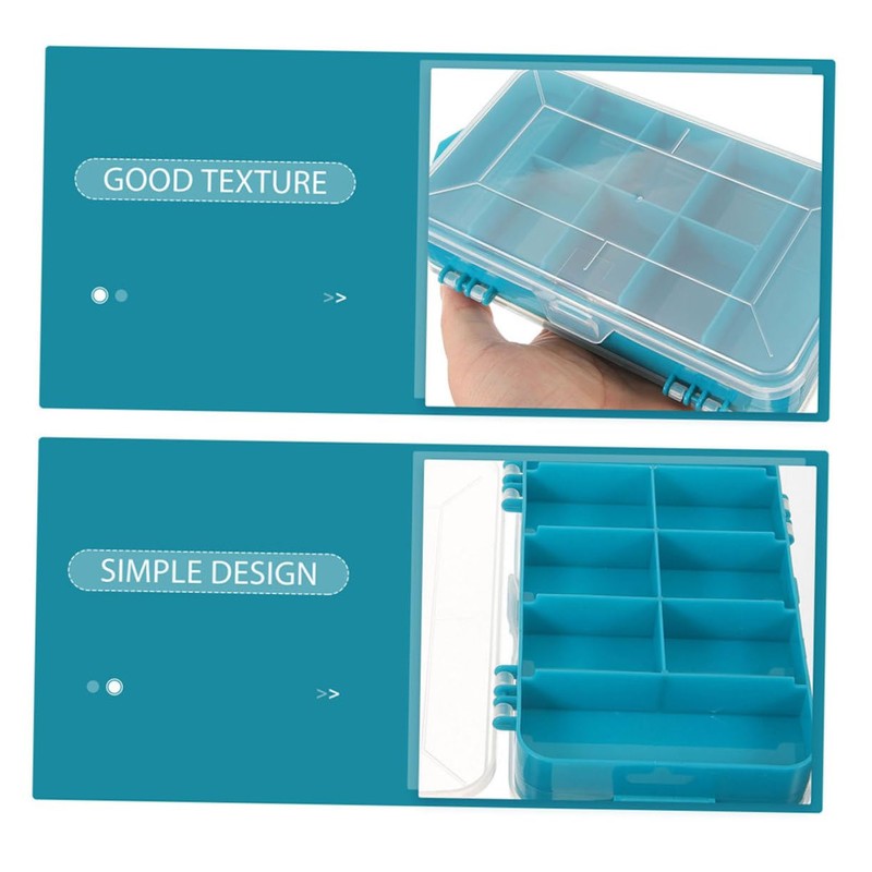 COHEALI Plastic Storage Boxes Double Sided Compartment Container for Small