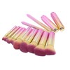 10PCS Travel Makeup Brushes Detachable Handle Powder Brush Set for